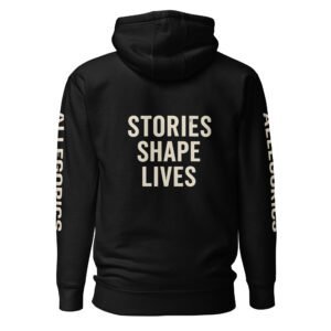 M2580 “STORIES SHAPE LIVES” Classic Glow Hoodie — Allegorics Minimal Edition