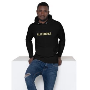 M2580 ALLEGORICS Classic Glow Front Hoodie  Minimal Beige Edition  Premium Unisex Streetwear
