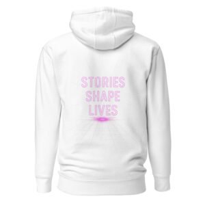 M2580 “STORIES SHAPE LIVES” Neon Glow Hoodie – Futuristic Allegorics Edition