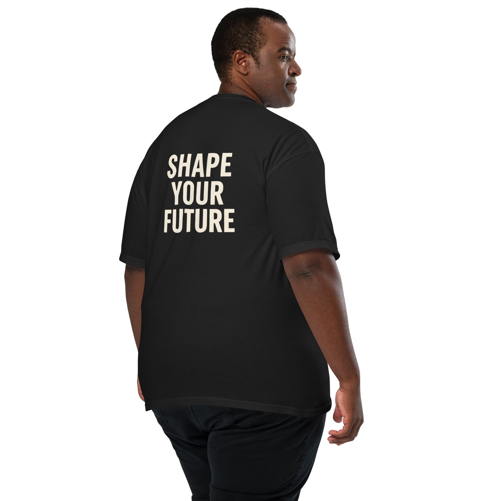 ALLEGORICS “Shape Your Future” Embroidery & DTG Heavyweight Tee – Comfort Colors 1717 - Image 3
