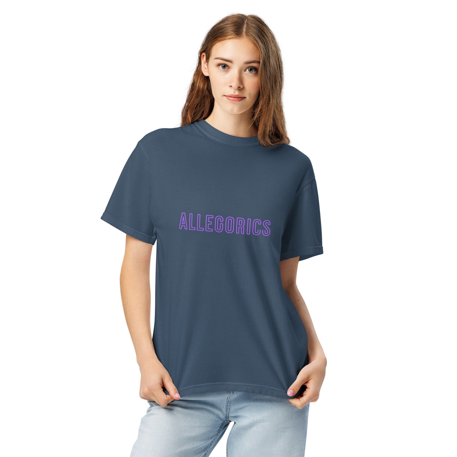 ALLEGORICS Neon Purple/ Pink Logo Tee – Comfort Colors 1717 Heavyweight Unisex Tee - Image 13