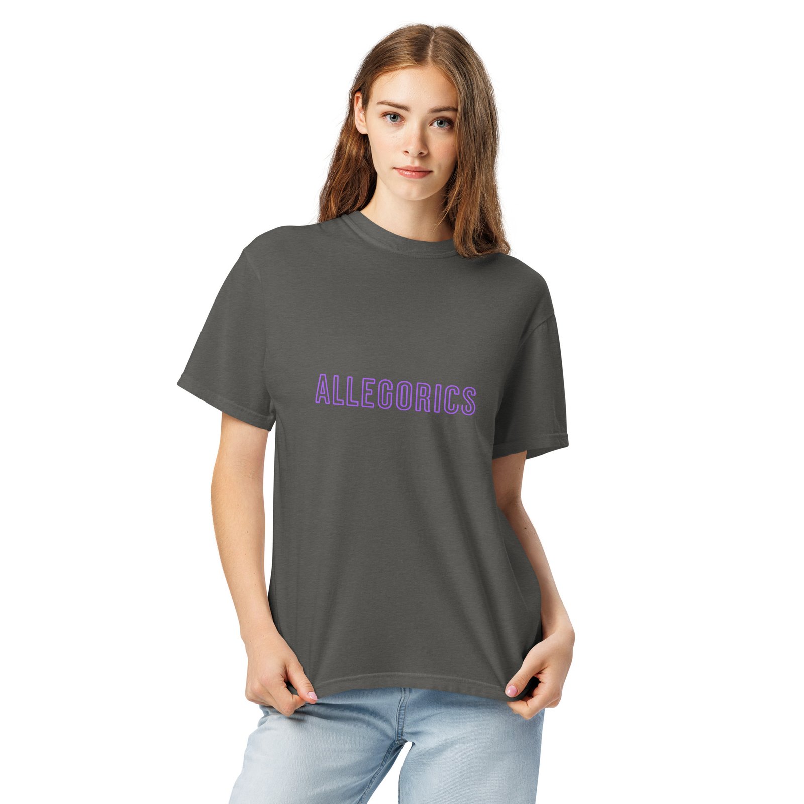 ALLEGORICS Neon Purple/ Pink Logo Tee – Comfort Colors 1717 Heavyweight Unisex Tee - Image 17
