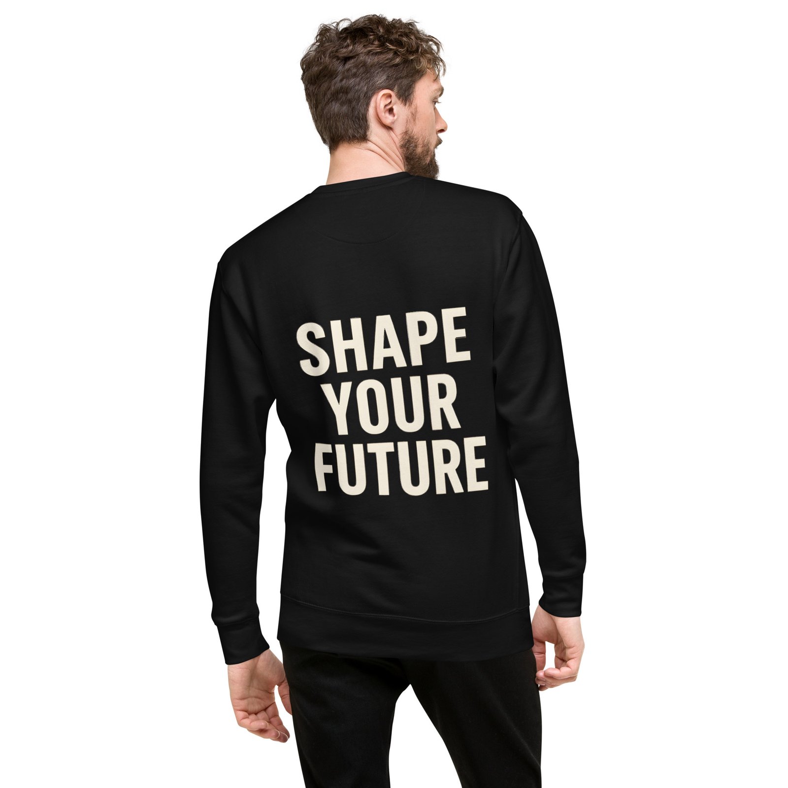 Allegorics “Shape Your Future” Crewneck – Embroidered Logo & Back Print (M2480) - Image 4