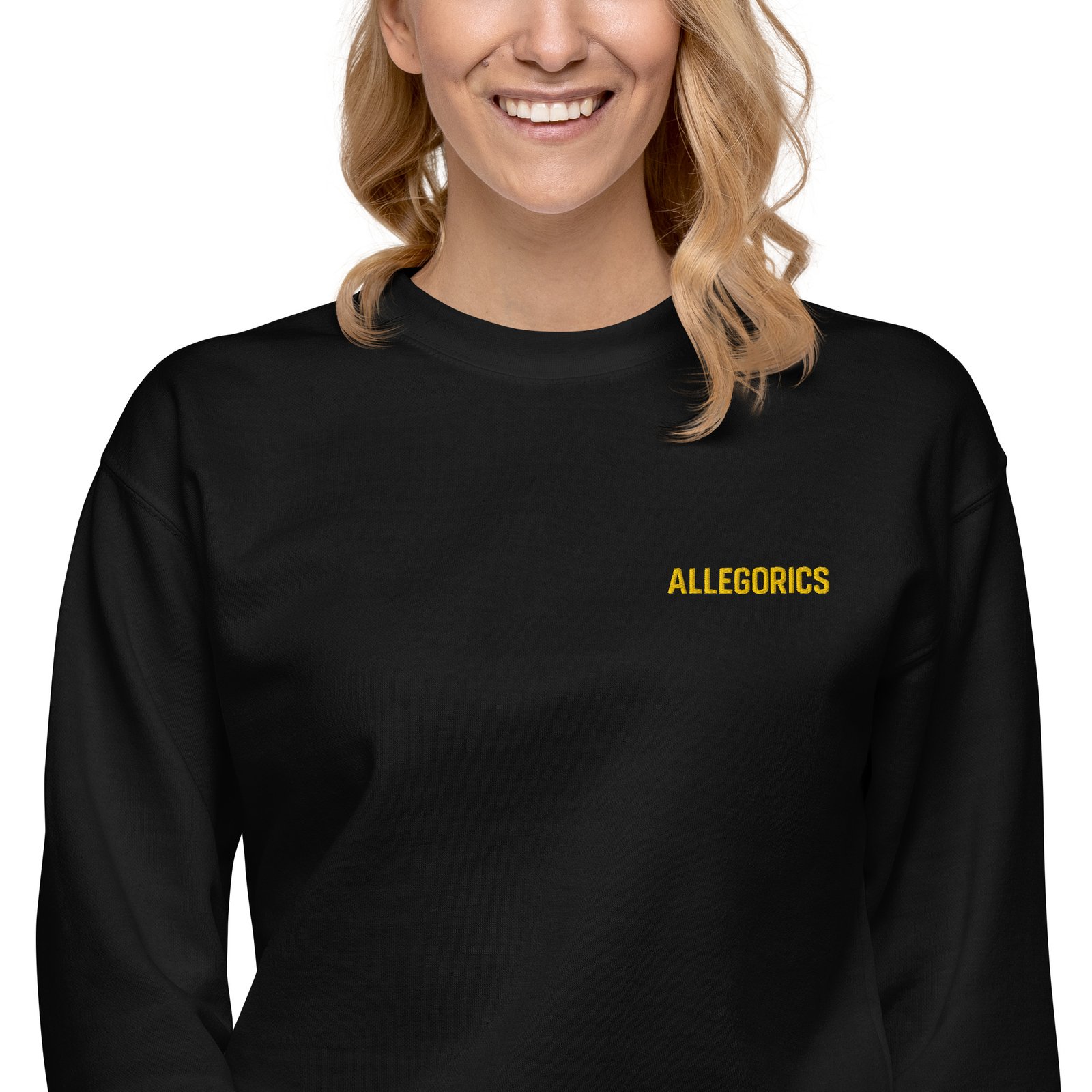 Allegorics Minimalist Gold Embroidered Crewneck — Premium Left-Chest Design (M2480) - Image 2
