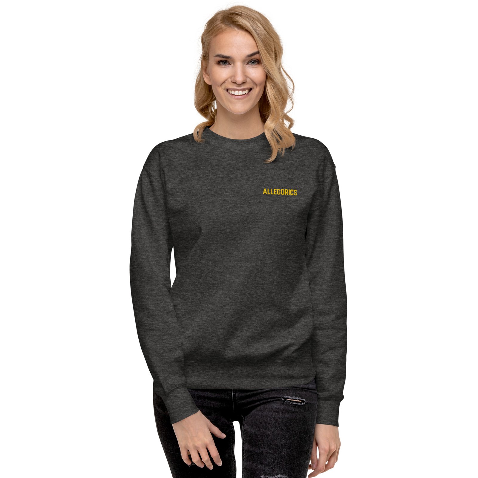 Allegorics Minimalist Gold Embroidered Crewneck — Premium Left-Chest Design (M2480) - Image 9