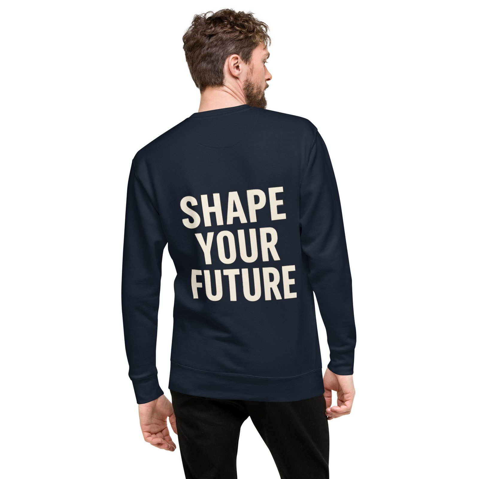 Allegorics “Shape Your Future” Crewneck – Embroidered Logo & Back Print (M2480) - Image 7