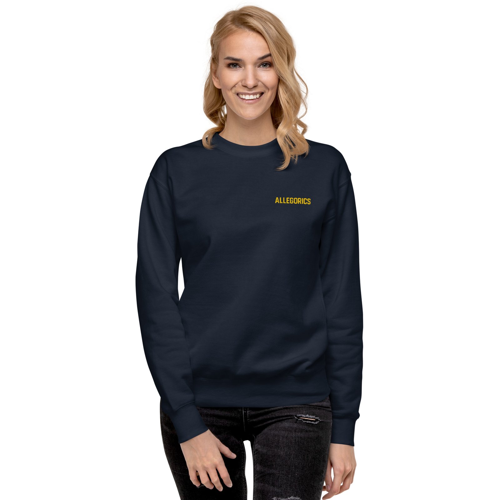 Allegorics Minimalist Gold Embroidered Crewneck — Premium Left-Chest Design (M2480) - Image 6
