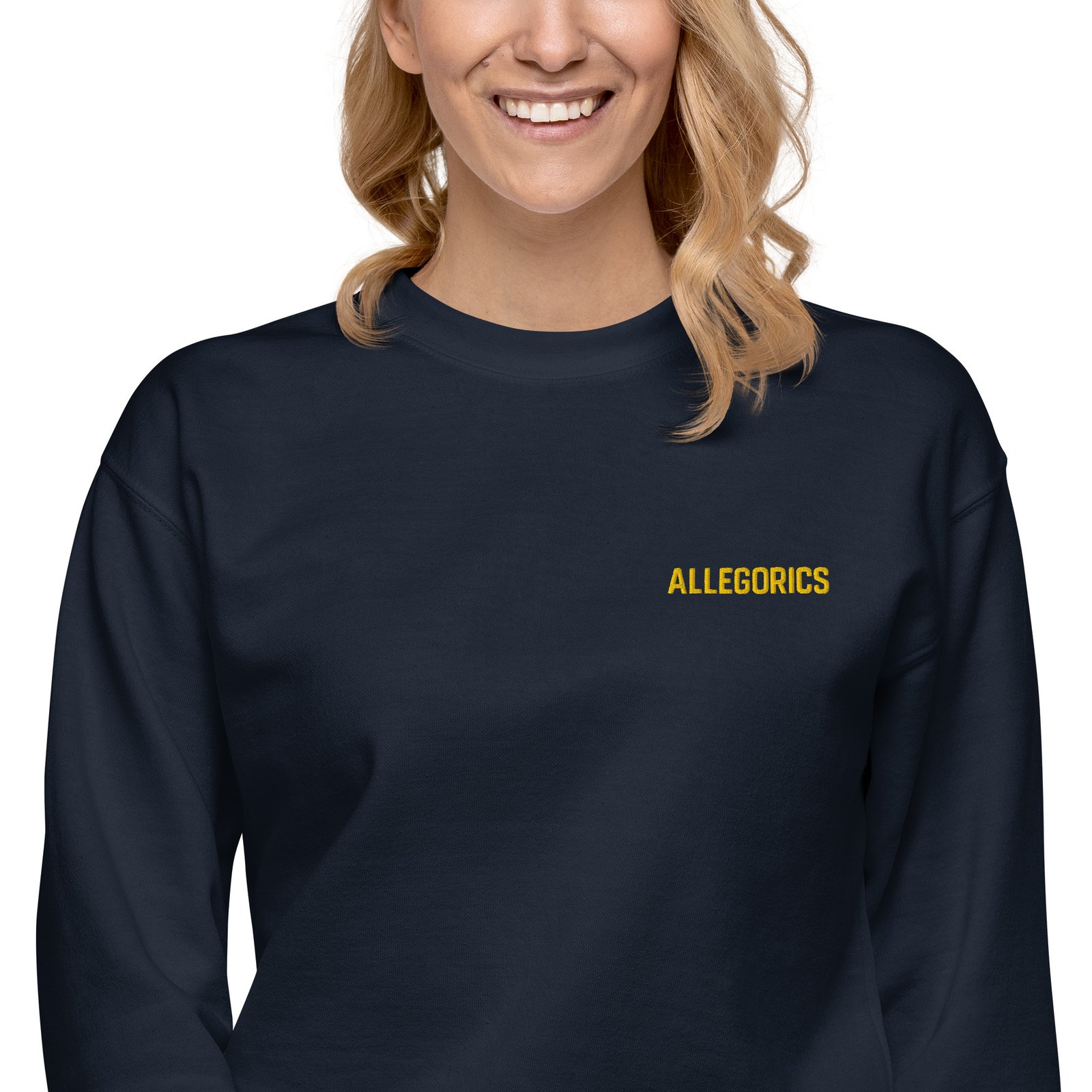 Allegorics Minimalist Gold Embroidered Crewneck — Premium Left-Chest Design (M2480) - Image 5