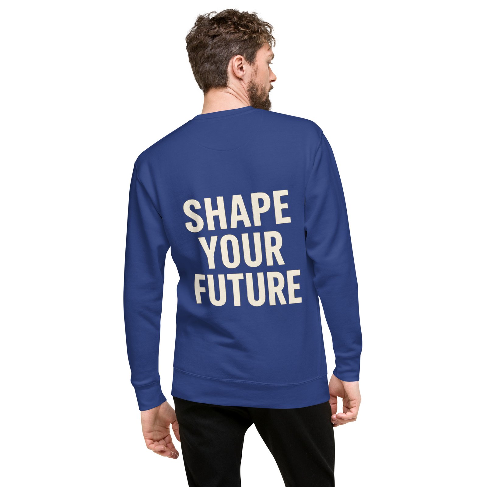 Allegorics “Shape Your Future” Crewneck – Embroidered Logo & Back Print (M2480)