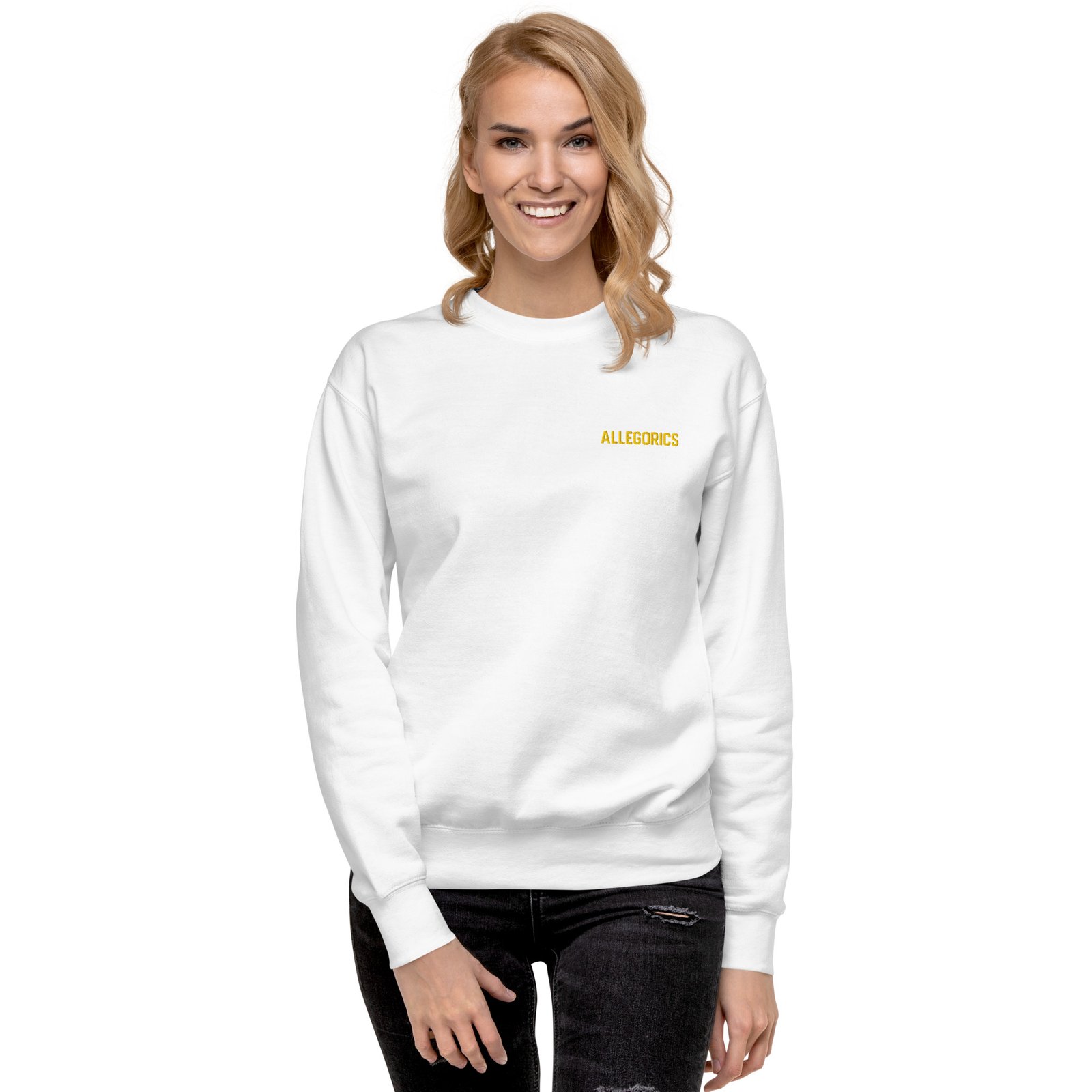 Allegorics Minimalist Gold Embroidered Crewneck — Premium Left-Chest Design (M2480) - Image 17